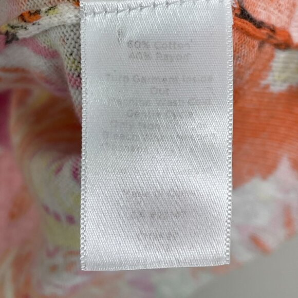 Talbots Woman Plus 2X Paisley Floral V Neck Button Up Cardigan Sweater Knit Top - Picture 5 of 9